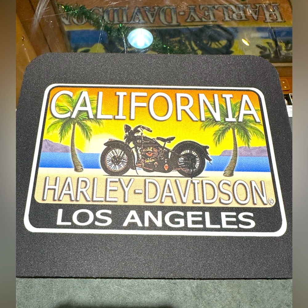 Harley-Davidson California mousepad mat computer sunset motorcycle biker decor